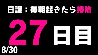 【#毎朝掃除チャレンジ】検証！日課「毎朝起きたら掃除」は本当に実現可能なのか！？２７日目【健屋花那/にじさんじ】