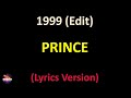 Prince  1999 edit lyrics version