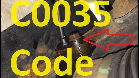 Causes and Fixes C0035 Code: Wheel Speed Sensor