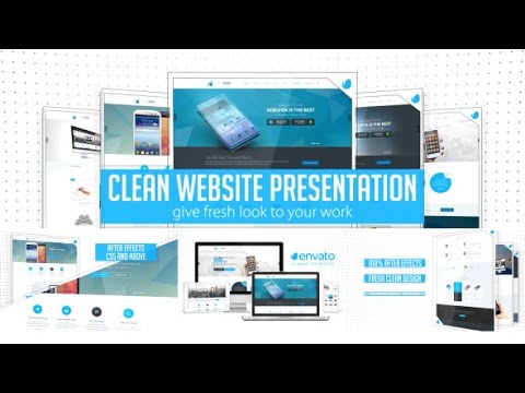 clean website presentation 2 in 1 template after effects project