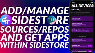 How to Add Sidestore Sources & Get Apps | No Jailbreak | No PC | Sidestore Add Source | Full Guide
