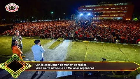Con la conducción de Marley, se realizó  gran cierre navideño en Malvinas Argentinas