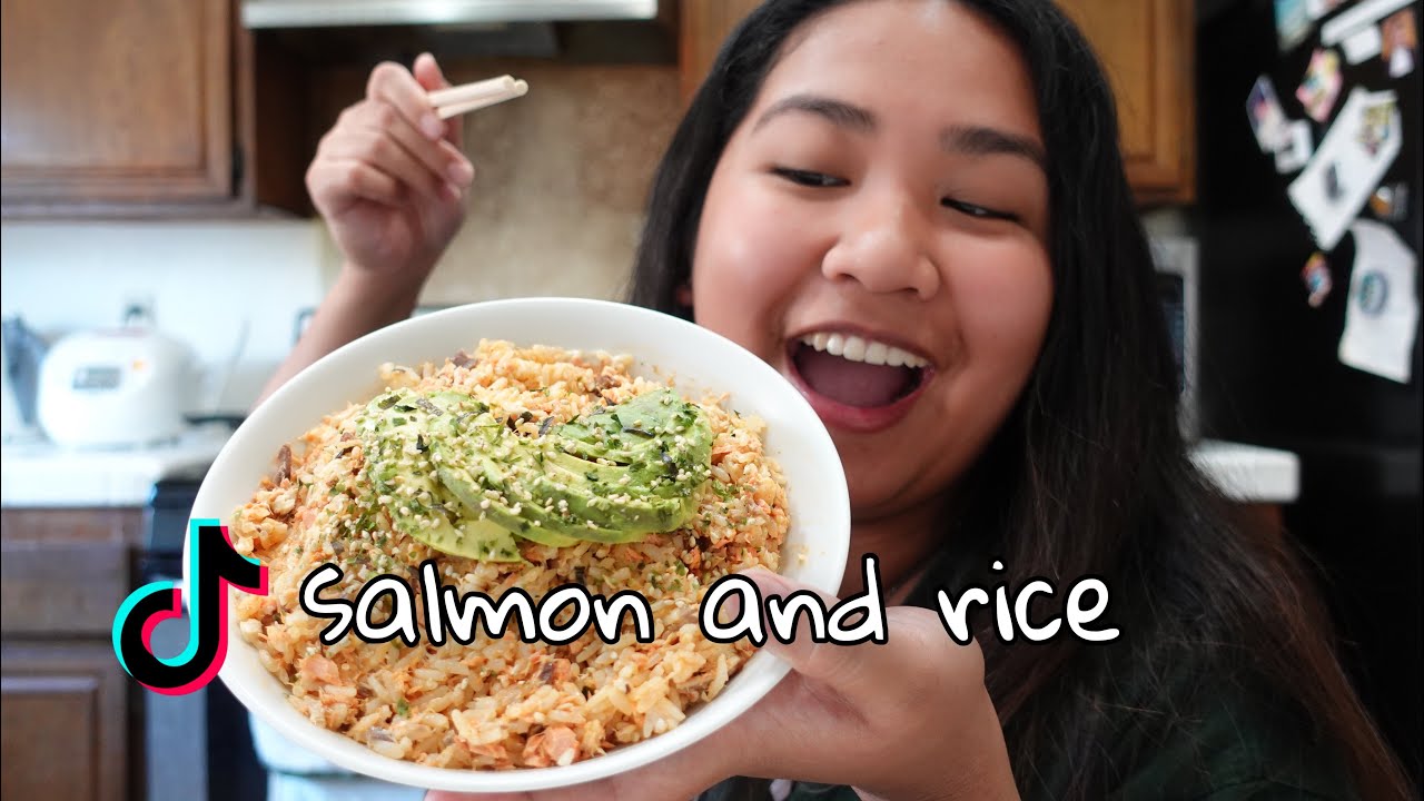 I made the Salmon and Rice Bowl from TikTok!! - YouTube