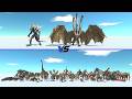 King Ghidorah with Monster X vs All Faction of ARBS - Animal Revolt Battle Simulator | ARBS