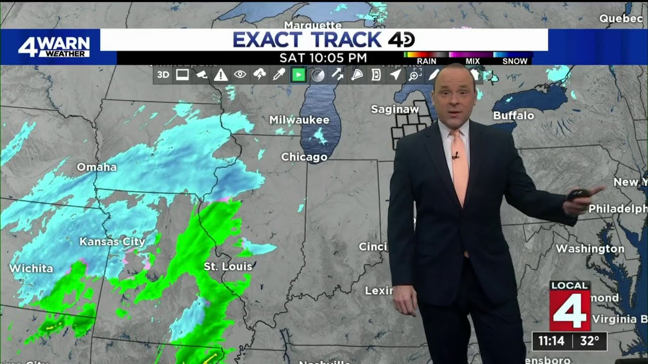 Accumulating snow forecast for the end of the weekend & into early next ...
