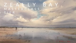 Watercolor Painting Seascape How to Paint Sky and Water Reflection