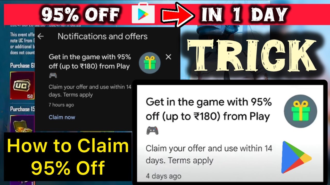 ✅ 95% Discount Offer Kaise Milega || 95% Offer on Playstore, 95% Off on Play Store, Redeem Code app
