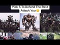 Which 3 Transformers Would You Chose For Protection?🧐🔥