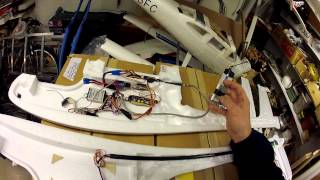 Skywalker 1900 gear installation prior to glueing fuselage