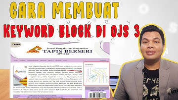 CARA MENAMPILKAN KEYWORD CLOUD BLOCK DI OJS 3 ?