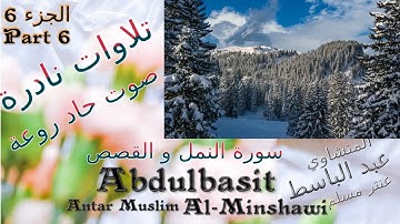 quran  القرآن الكريم عنتر مسلم النمل القصص الجزء 6 تحفة صوت رقيق حاد روعة تلاوات نادرة خارجية