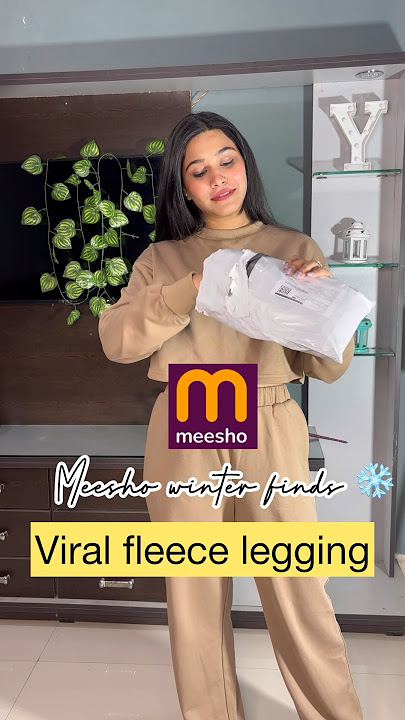 Meesho viral fleece leggings  Meesho winter finds #fashion