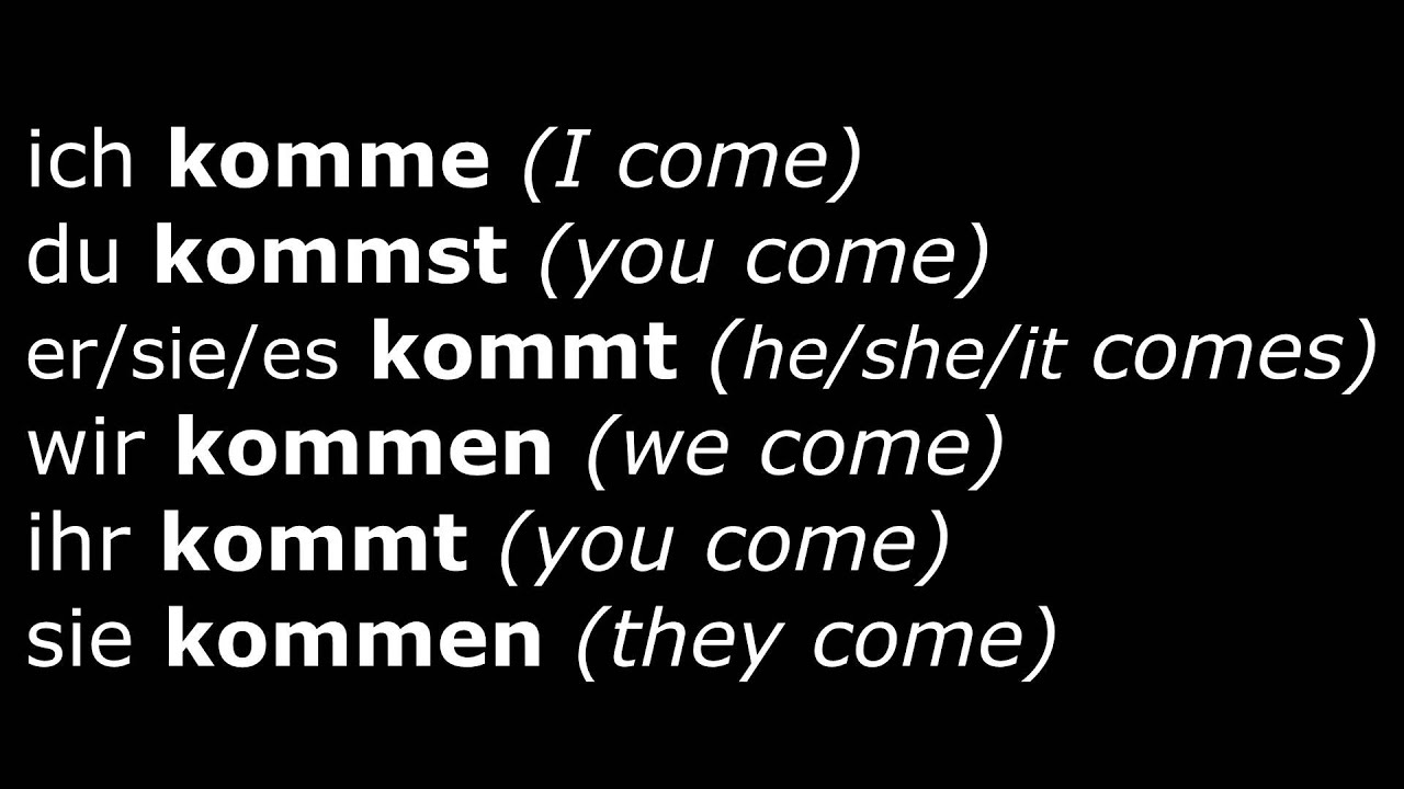 Learn German Verbs - Lesson 16 - kommen (come) - Verben im ...