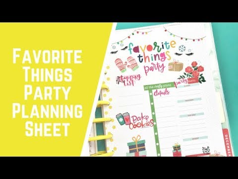 favorite things party planning sheet youtube party planning sheet