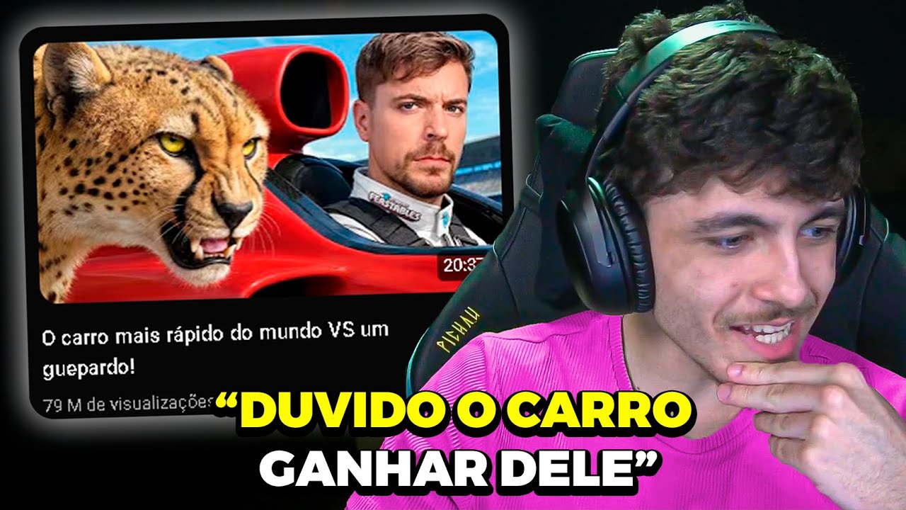 suetam reage a MrBeast: O carro mais rápido do mundo VS um guepardo!
