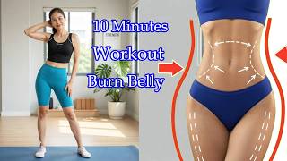 Burn Belly Fat in 10 Minutes 🔥 Standing Workout at Home (No Gear!)