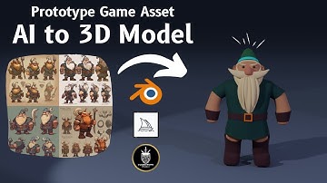 AI Art to 3D Full Modelling - Dwarf Male Sculpt Prototype Game Asset #3d #blender #3dart #3dprinting