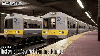 Hicksville to New York Penn in 5 Minutes - Long Island Rail Road - Timelapse - Train Sim World 2