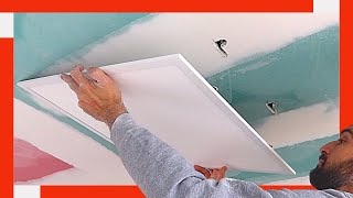 🔥 Как установить светодиодную панель на потолок из гипсокартона 👉 3 идеи (AliExpress)