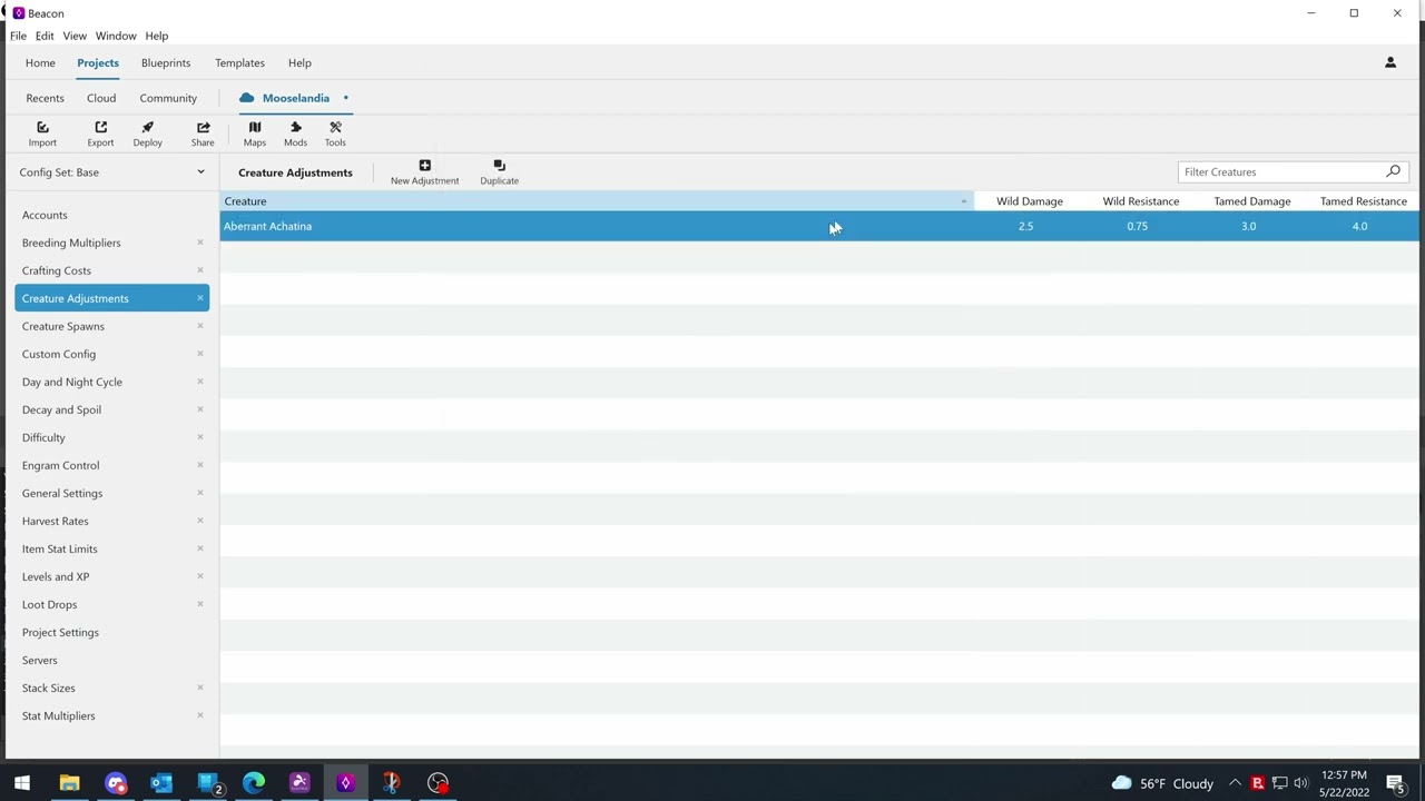 Beacon for Ark: Survival Evolved - Across the board creature edits