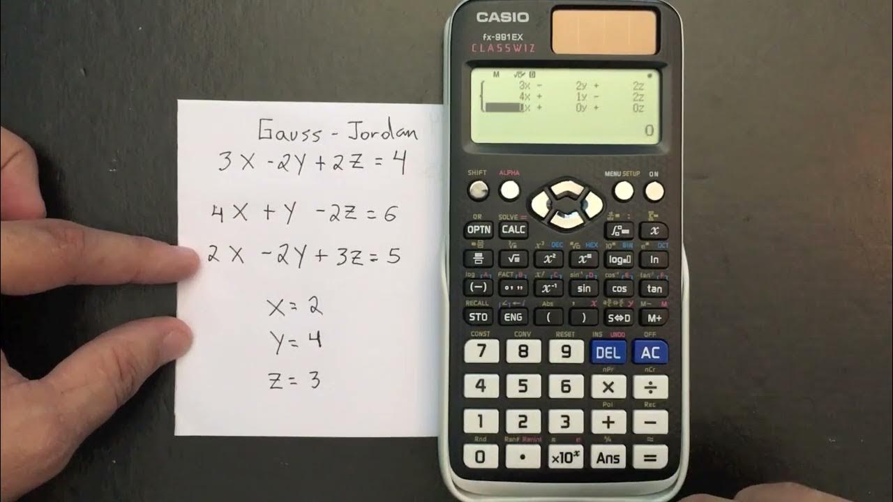 Gauss Jordan en la calculadora Casio YouTube