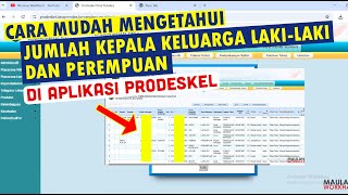 Cara Mengetahui Jumlah Kepala Keluarga Laki-Laki & Perempuan di Aplikasi Prodeskel