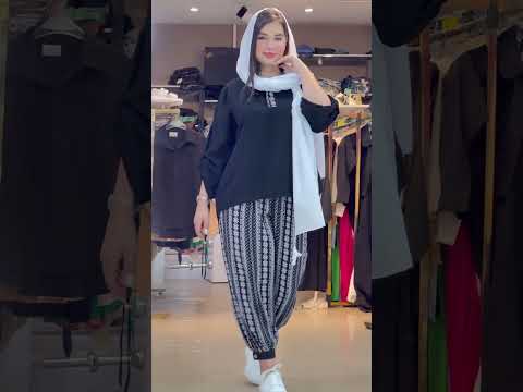 ست شومیز شلوار محرمی رنگبندی چهار رنگ 1 مشکی سفید داخل سایت سفید 2 مشکی سبز داخل سایت س