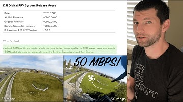 DJI FPV 50mbps New Firmware - Higher Quality Video - July 2020 Update