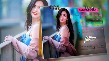 How To Design Desk Calendar 2021 In Photoshop Tutorial