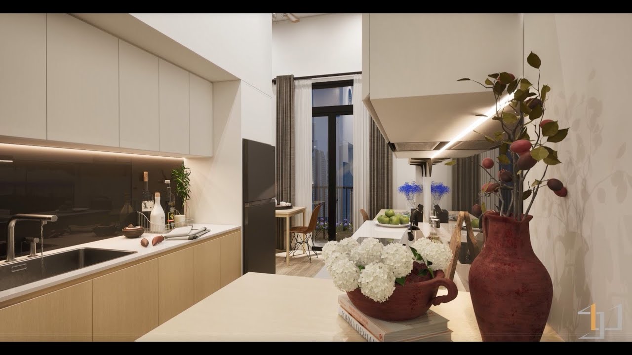 Thiết Kế 4D Căn Hộ Mẫu Kim Hạnh House 30m2