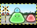 【踏切アニメ】スライムとたたかうふみきりカンカン♪ Railroad crossing to fight slime !!!