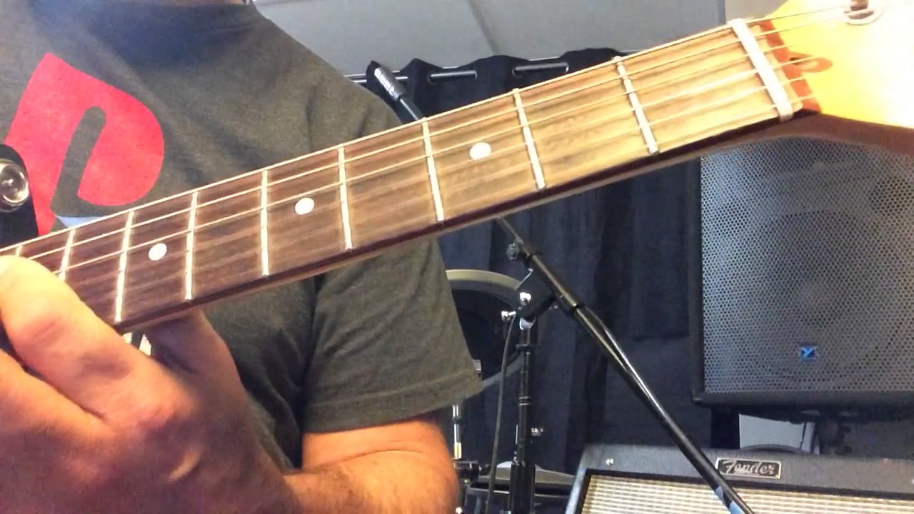 Hit Me With Your Best Shot Palm Mute Bridge Guitar Lesson Played Easier