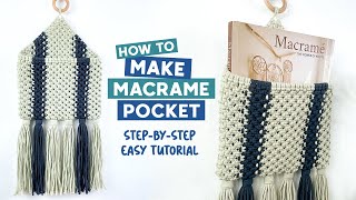 DIY Macrame Tutorial | How To Make Macrame Pocket | Easy Tutorial For Beginners