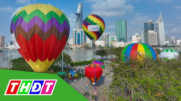 TP.HCM: Thả khinh khí cầu kéo đại kỳ 1.800m2 mừng Quốc Khánh 2/9 | THDT