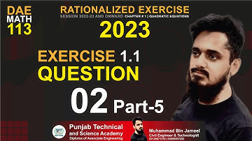 DAE MATH 113 Chapter 1 Exercise 1.1 Question 2 Part 5 #math113