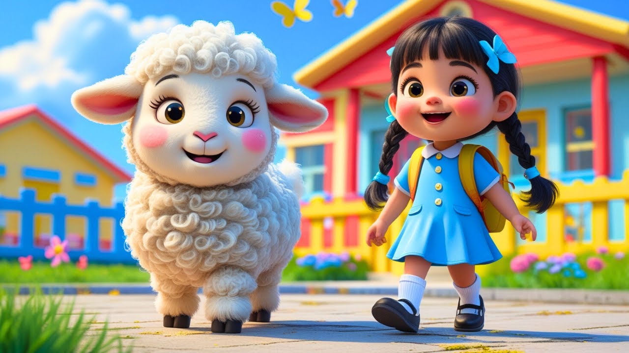 Mary Had a Fluffy Lamb | Nursery Rhyme & Kids Song | Animal Poems for Children
