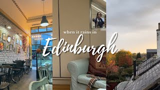 Cozy Edinburgh Airbnb and Cafe + Room Tour | UK travel vlog ep. 4