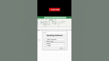 Speak Excel Form | Userform | Excel Vba #shorts