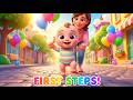 Baby’s First Steps 👶| Walk Walk Baby Walk Song |Learn to Walk Song for Baby |Hello Little Explorers