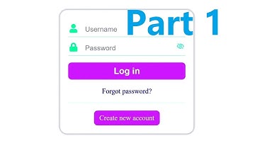 How To Create A Standard Login Form - Part 1/6