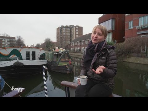 Leben auf dem Hausboot wegen hoher Mieten in London