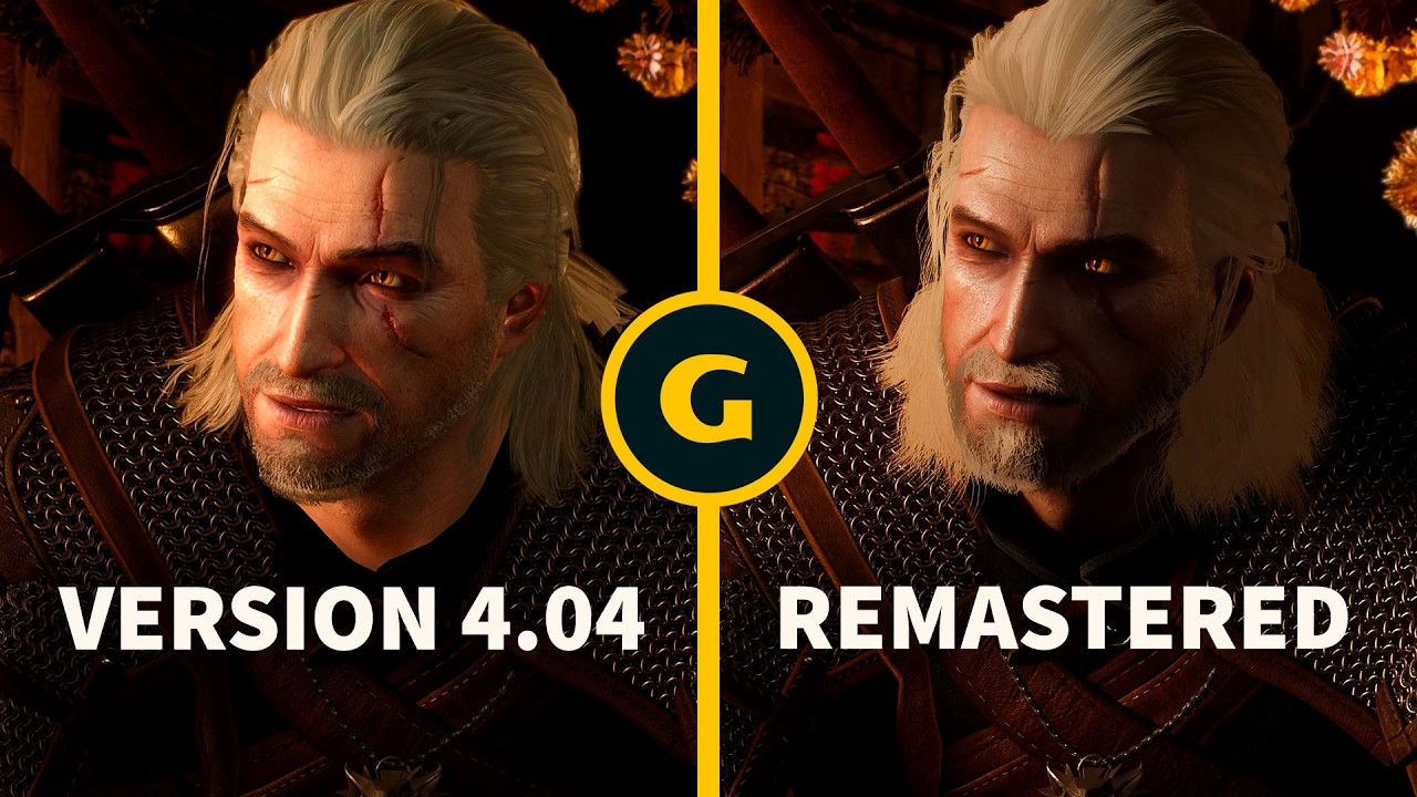 Thumbnail for “The Witcher 3 Remastered - Side by Side Graphics Comparison”.