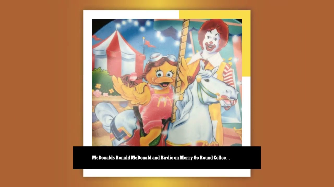 McDonalds Ronald McDonald and Birdie on Merry Go Round Collectors Plate 1993