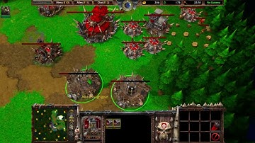 Warcraft 3 | Orc vs 3 Random Insane Computers