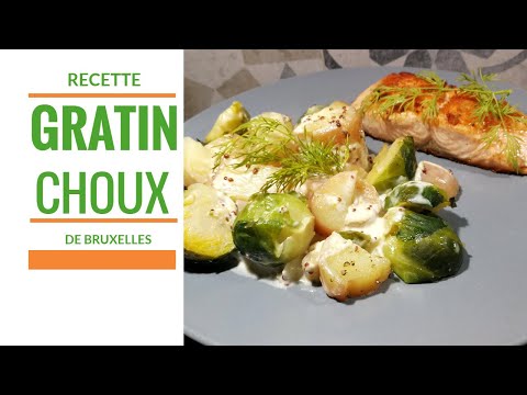 Gratin de choux de Bruxelles & pommes de terre à la moutarde
