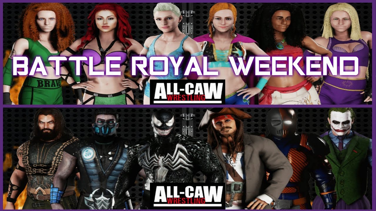 Disney Princess Battle Royal, Aquaman, Venom, Jack Sparrow | All-CAW Wrestling (Season 10 Ep 5)