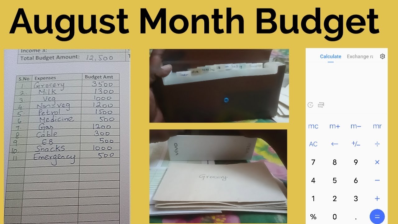 August Month Family Budget and Budget Vlog