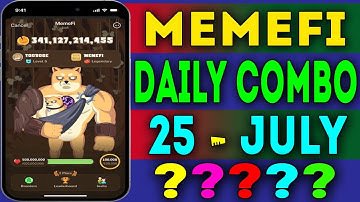 Memefi Daily Combo 25 July 2024 | today memefi 5,000,000 coin