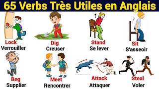65 Verbes Très Utiles en Anglais avec les images | 65 Very Useful Verbs in English With Pictures.