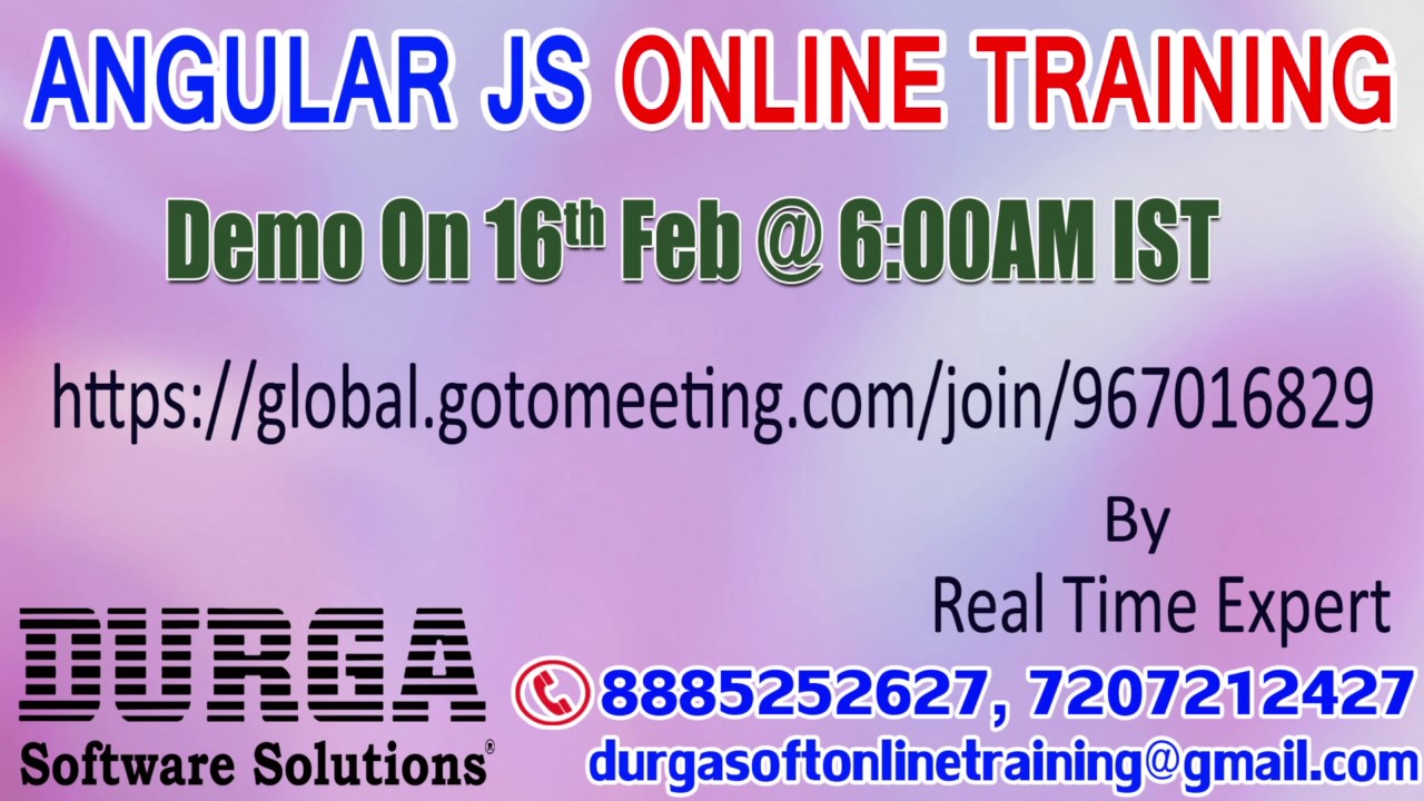 Angular JS Online Training byIndustry Expert Demo on 16th Feb @ 6:00AM ...